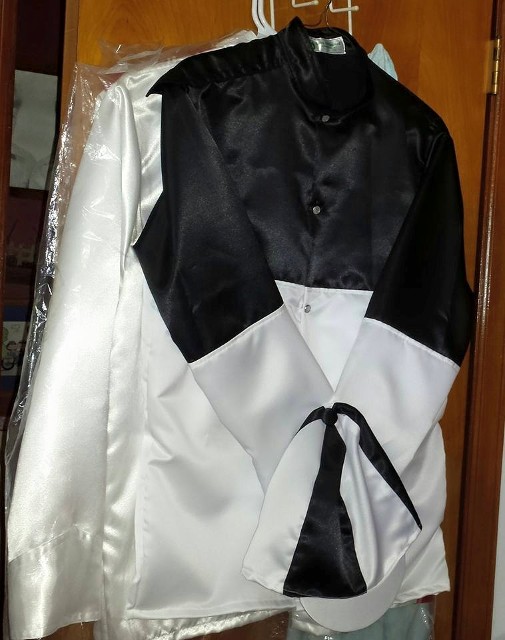 Black and White Jockey Silk